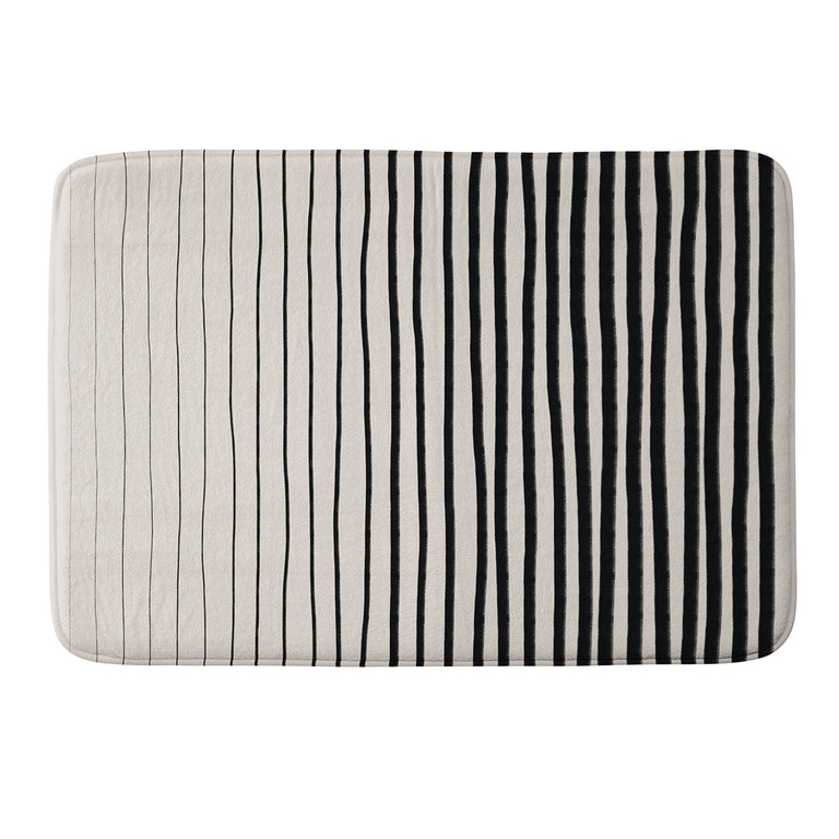 ALISA GALITSYNA BLACK VERTICAL LINES MEMORY FOAM BATH MAT