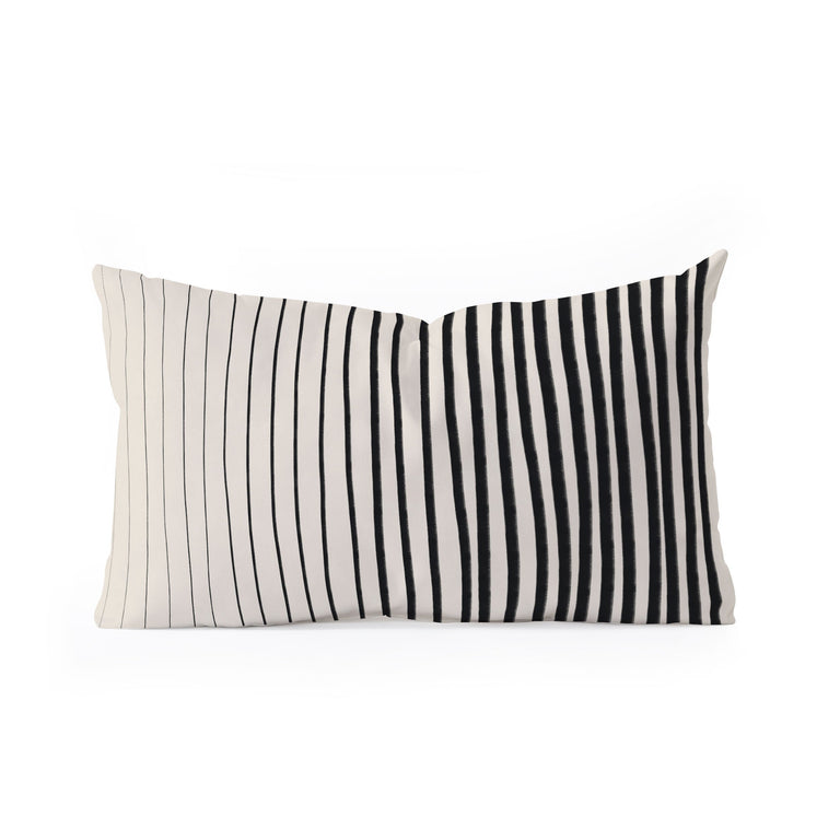 BLACK VERTICAL LINES THROW PILLOW