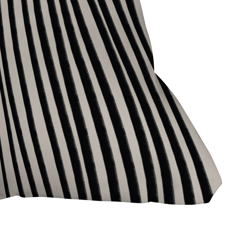 BLACK VERTICAL LINES THROW PILLOW