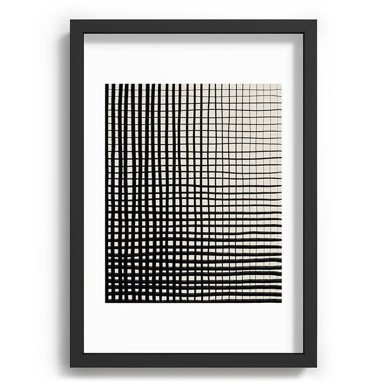 Hand Drawn Grid Recessed Framing Rectangle