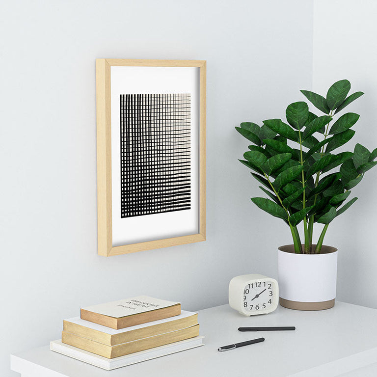 Hand Drawn Grid Recessed Framing Rectangle