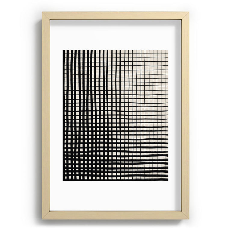 Hand Drawn Grid Recessed Framing Rectangle