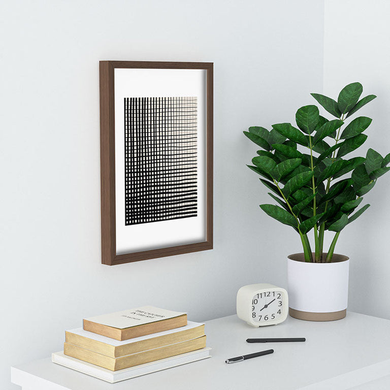 Hand Drawn Grid Recessed Framing Rectangle