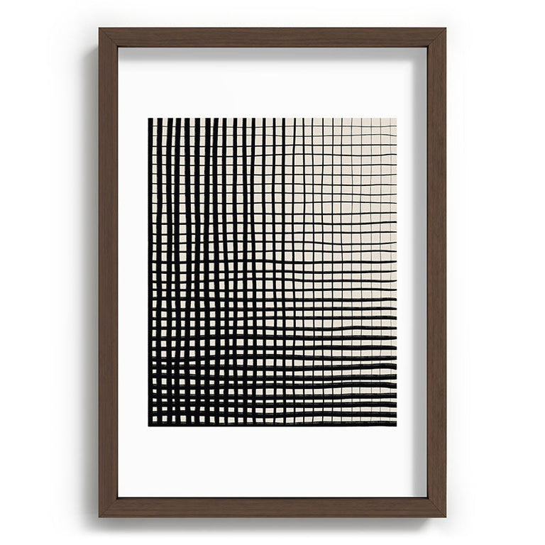 Hand Drawn Grid Recessed Framing Rectangle