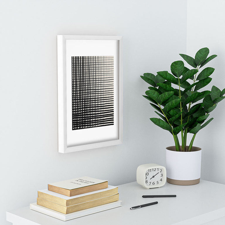 Hand Drawn Grid Recessed Framing Rectangle