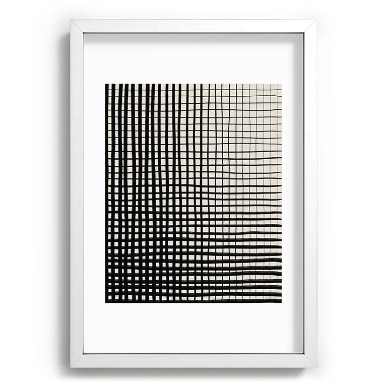 Hand Drawn Grid Recessed Framing Rectangle