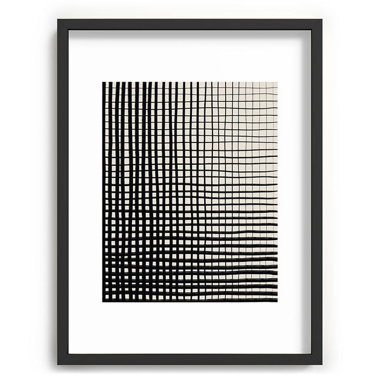 Hand Drawn Grid Recessed Framing Rectangle