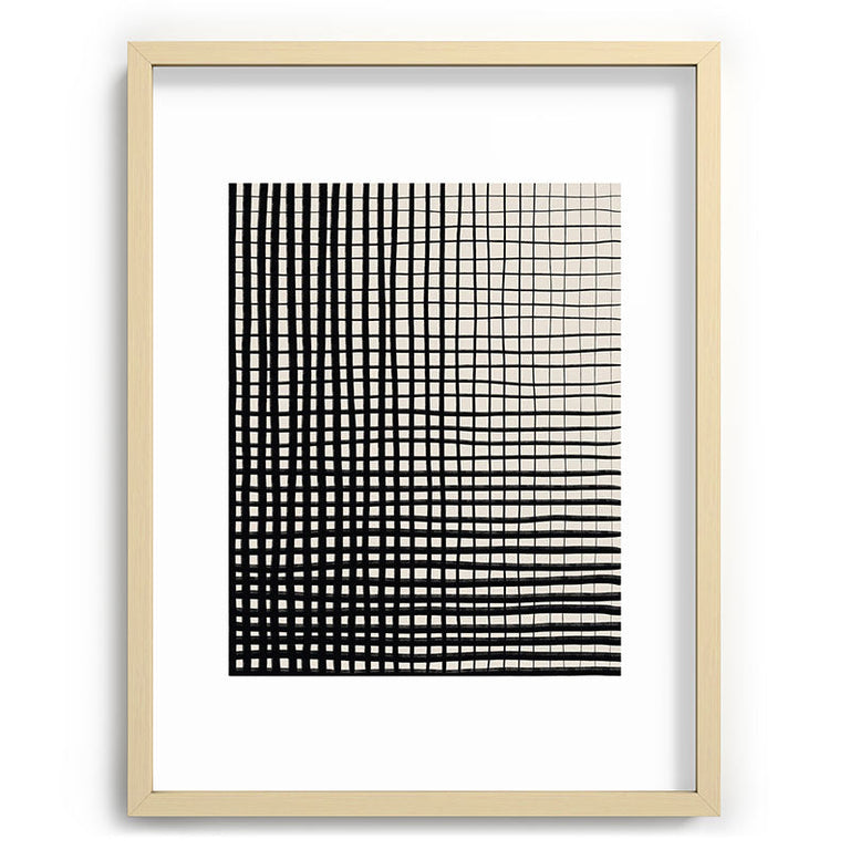 Hand Drawn Grid Recessed Framing Rectangle