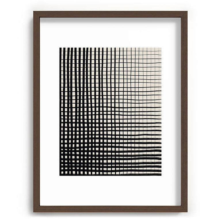 Hand Drawn Grid Recessed Framing Rectangle