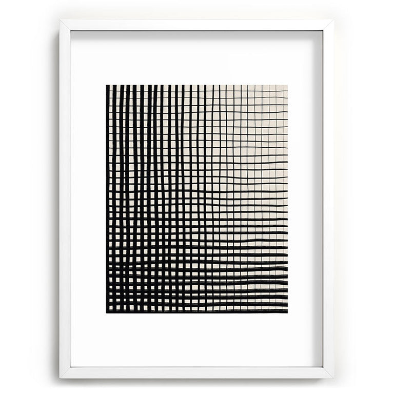 Hand Drawn Grid Recessed Framing Rectangle
