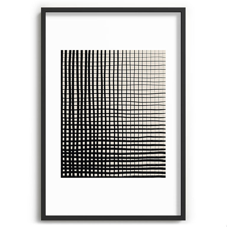 Hand Drawn Grid Recessed Framing Rectangle