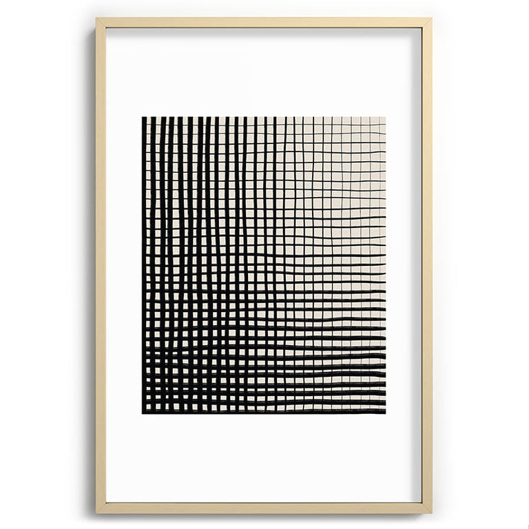 Hand Drawn Grid Recessed Framing Rectangle