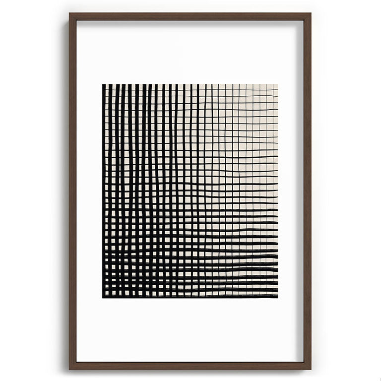Hand Drawn Grid Recessed Framing Rectangle
