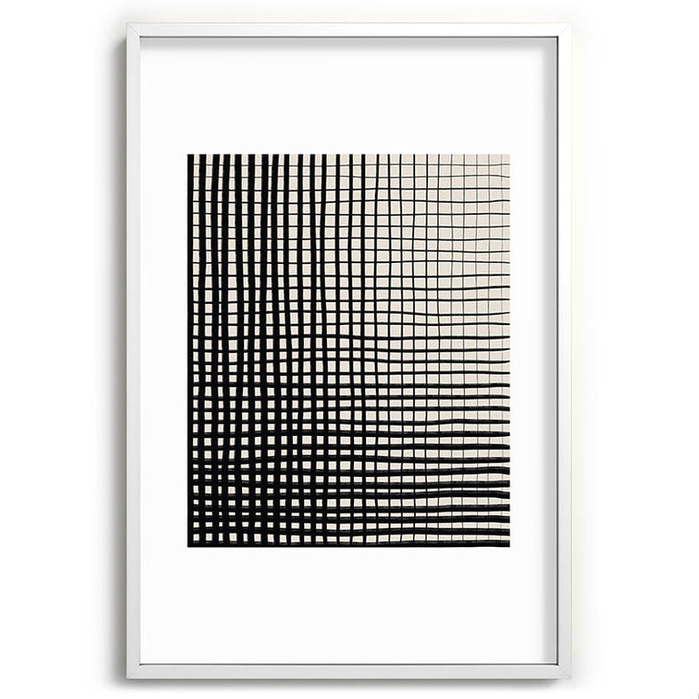Hand Drawn Grid Recessed Framing Rectangle