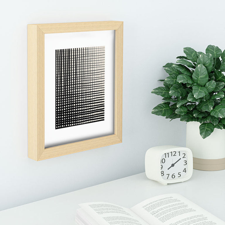 Hand Drawn Grid Recessed Framing Rectangle