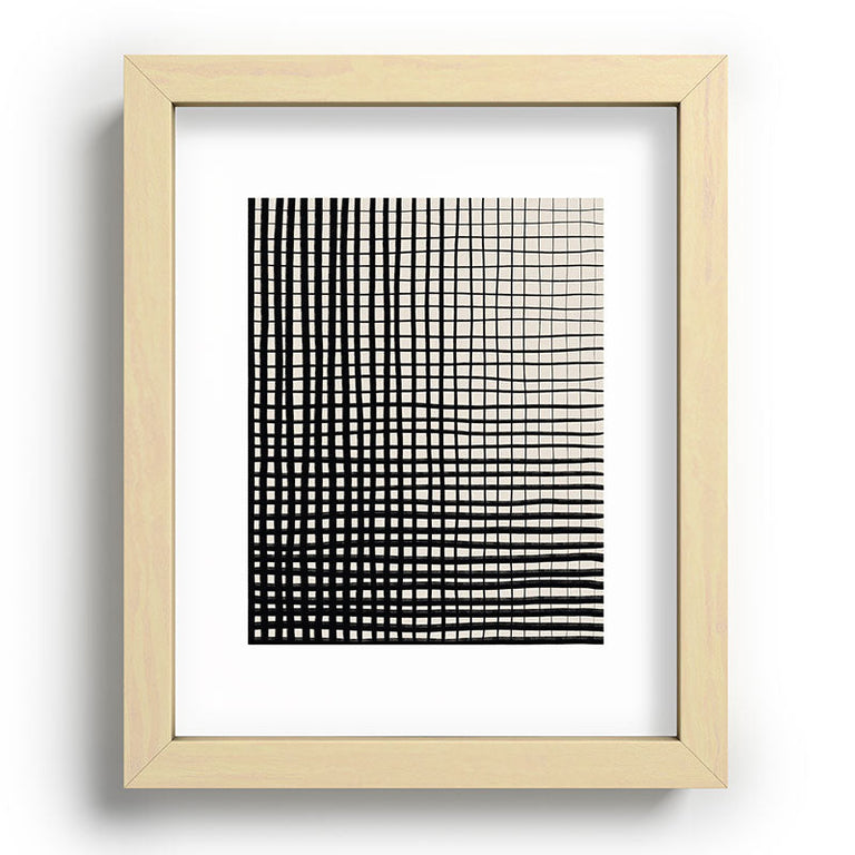 Hand Drawn Grid Recessed Framing Rectangle