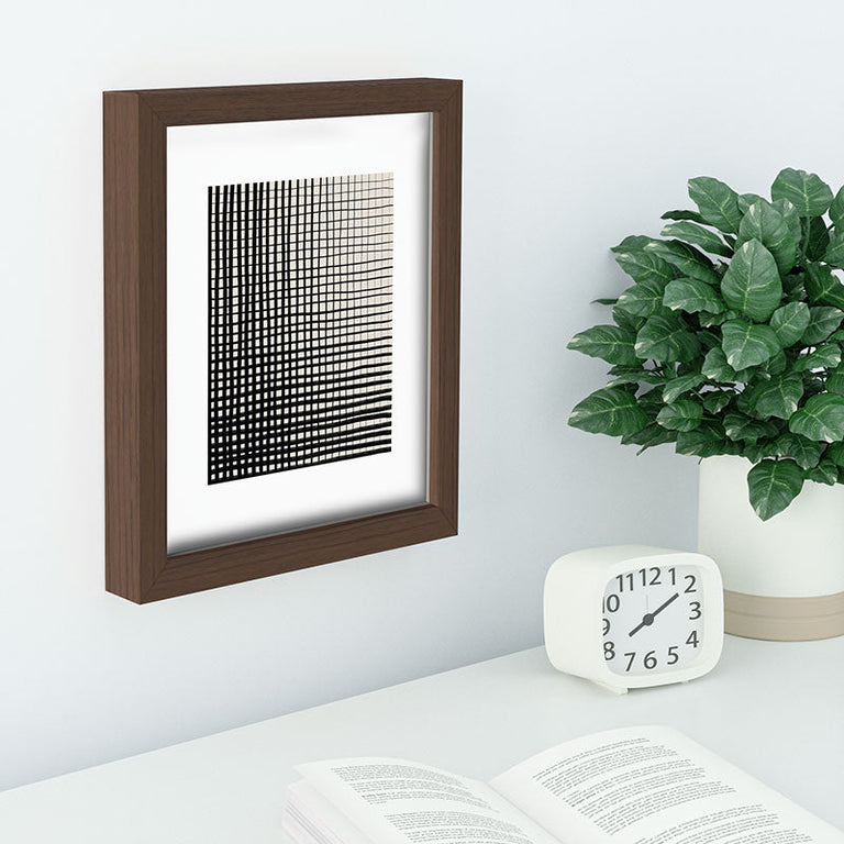 Hand Drawn Grid Recessed Framing Rectangle