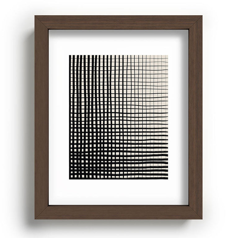 Hand Drawn Grid Recessed Framing Rectangle