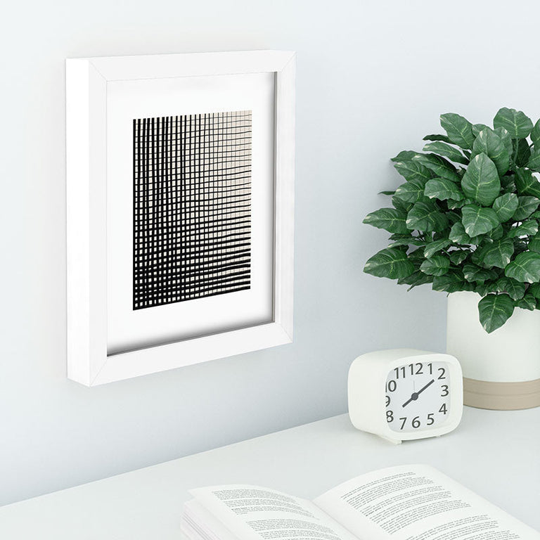 Hand Drawn Grid Recessed Framing Rectangle