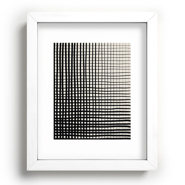 Hand Drawn Grid Recessed Framing Rectangle