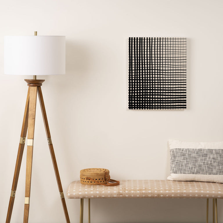 Hand Drawn Grid Art Canvas