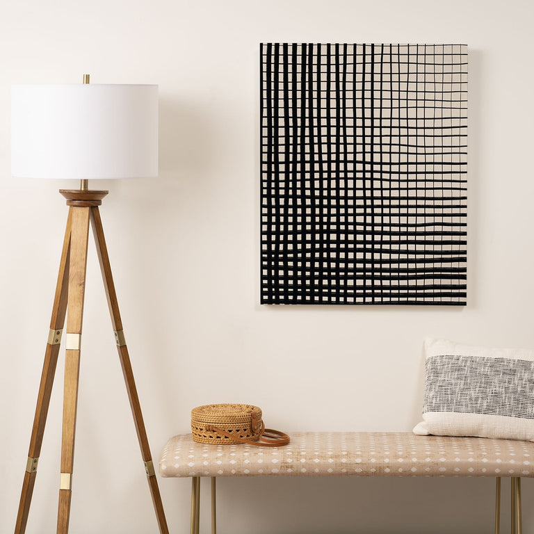 Hand Drawn Grid Art Canvas
