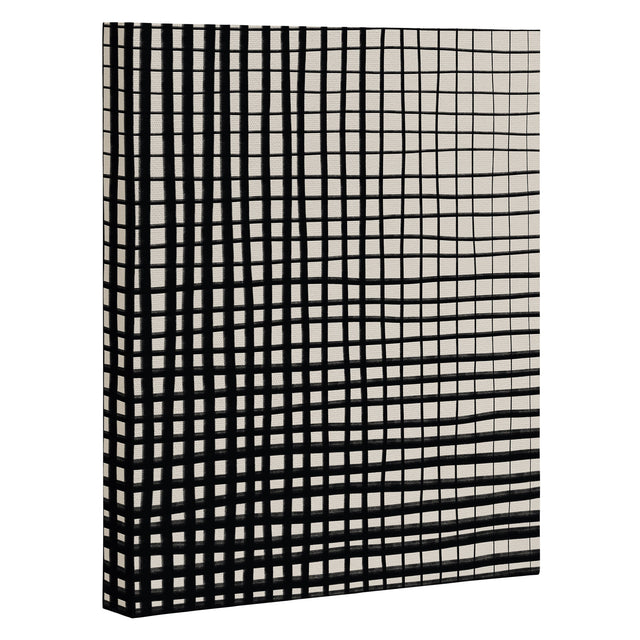 Hand Drawn Grid Art Canvas