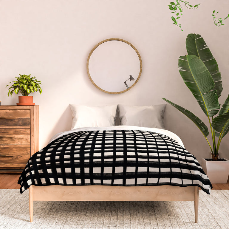 HAND DRAWN GRID DUVET / COMFORTER