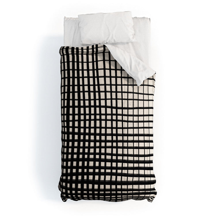 HAND DRAWN GRID DUVET / COMFORTER
