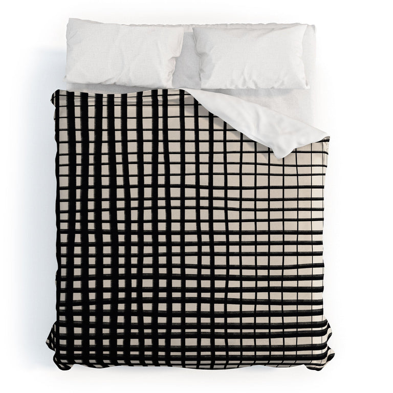HAND DRAWN GRID DUVET / COMFORTER