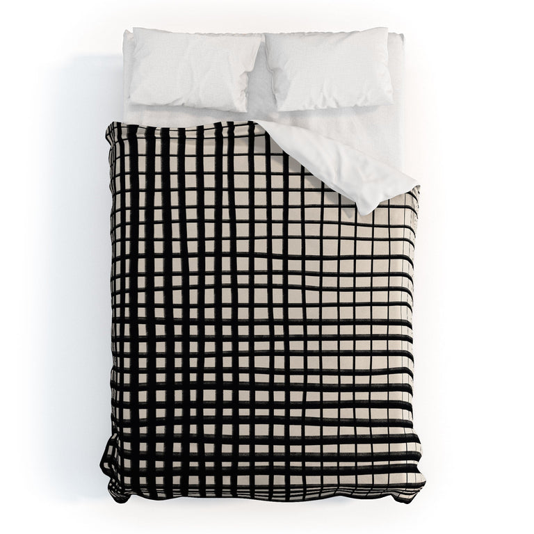 HAND DRAWN GRID DUVET / COMFORTER