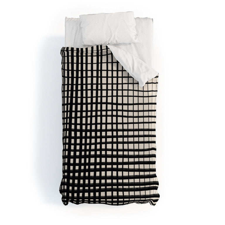 HAND DRAWN GRID DUVET / COMFORTER