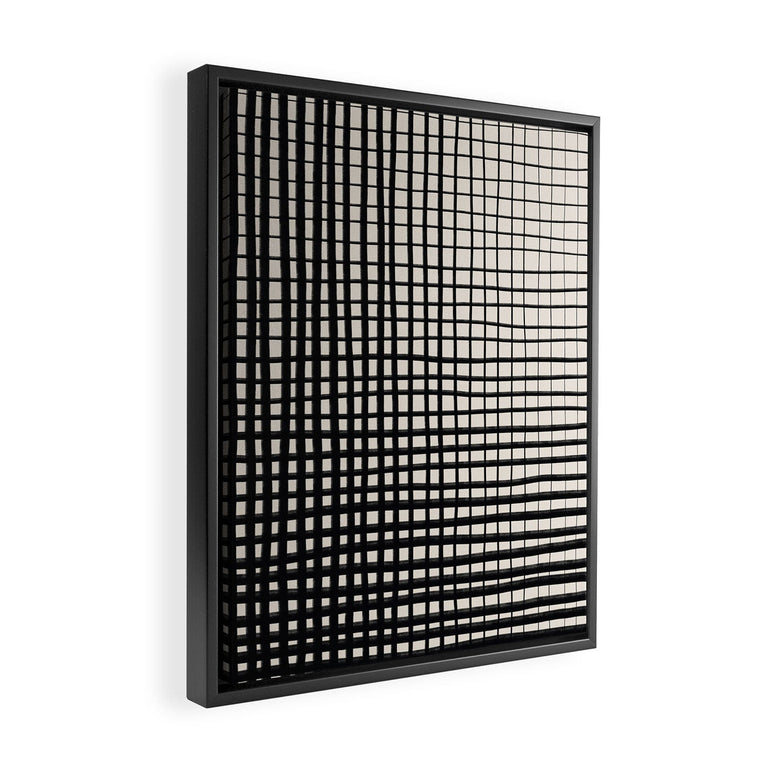 Hand Drawn Grid Art Canvas