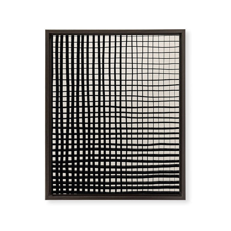 Hand Drawn Grid Art Canvas