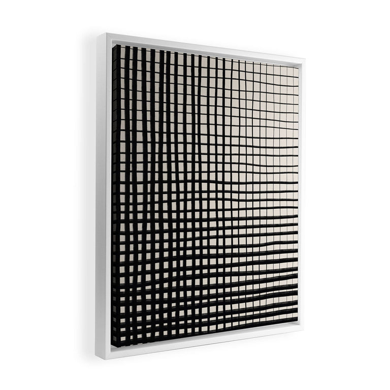 Hand Drawn Grid Art Canvas