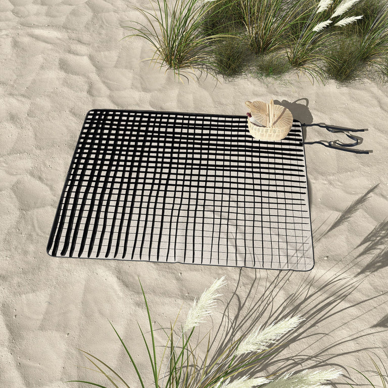 Hand Drawn Grid Picnic Blanket