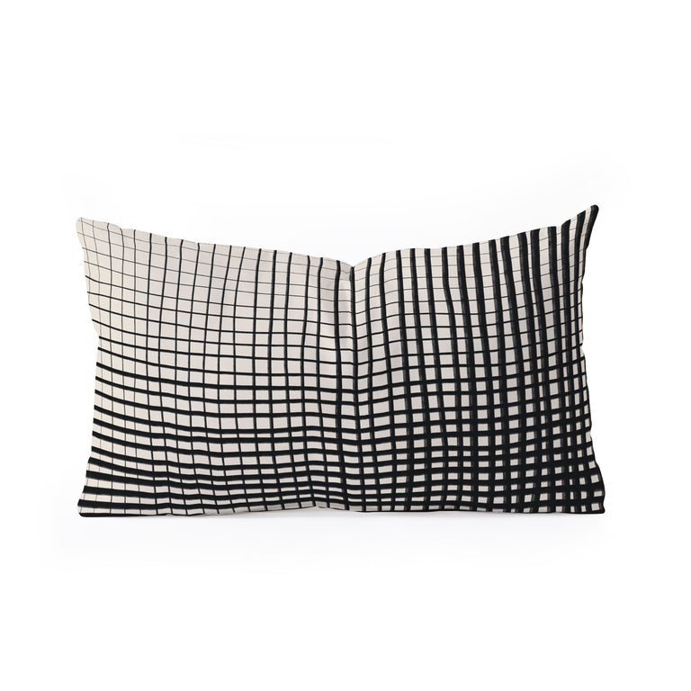 HAND DRAWN GRID THROW PILLOW