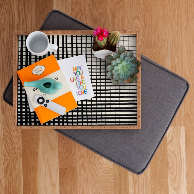HAND DRAWN GRID RECTANGULAR TRAY