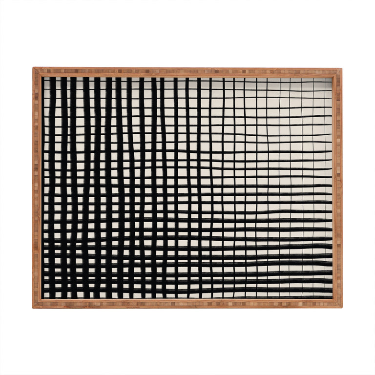 HAND DRAWN GRID RECTANGULAR TRAY