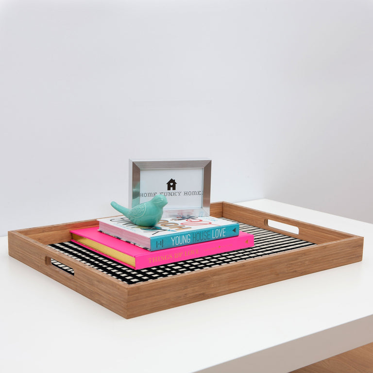 HAND DRAWN GRID RECTANGULAR TRAY