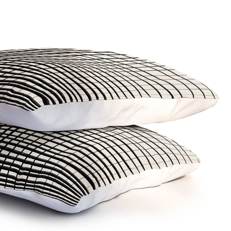 HAND DRAWN GRID PILLOW SHAMS