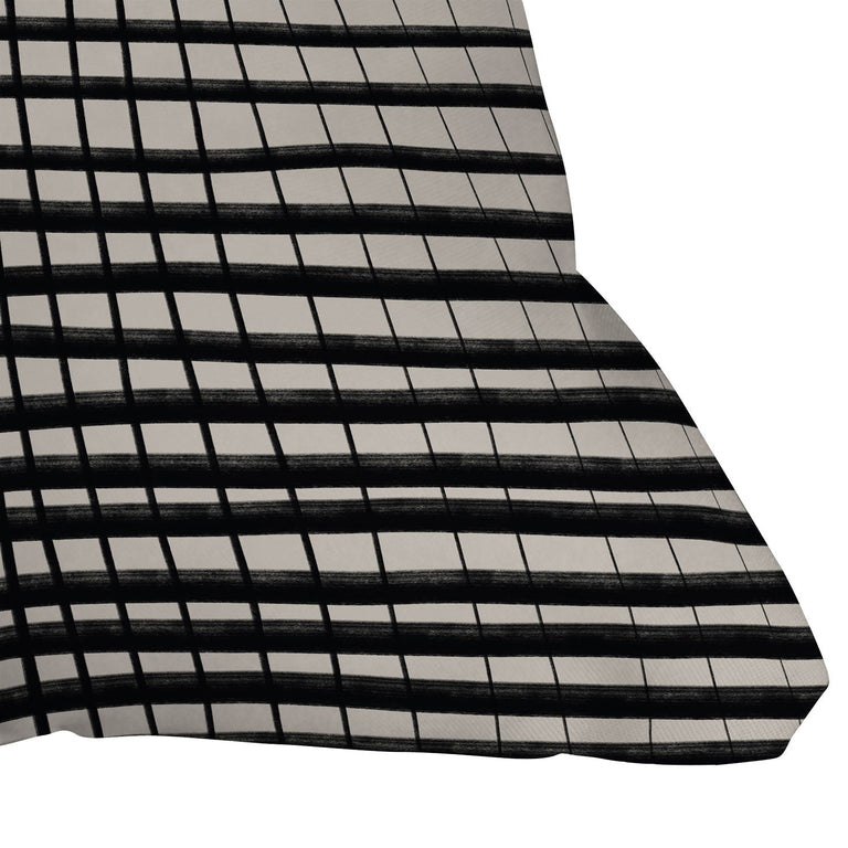 HAND DRAWN GRID THROW PILLOW