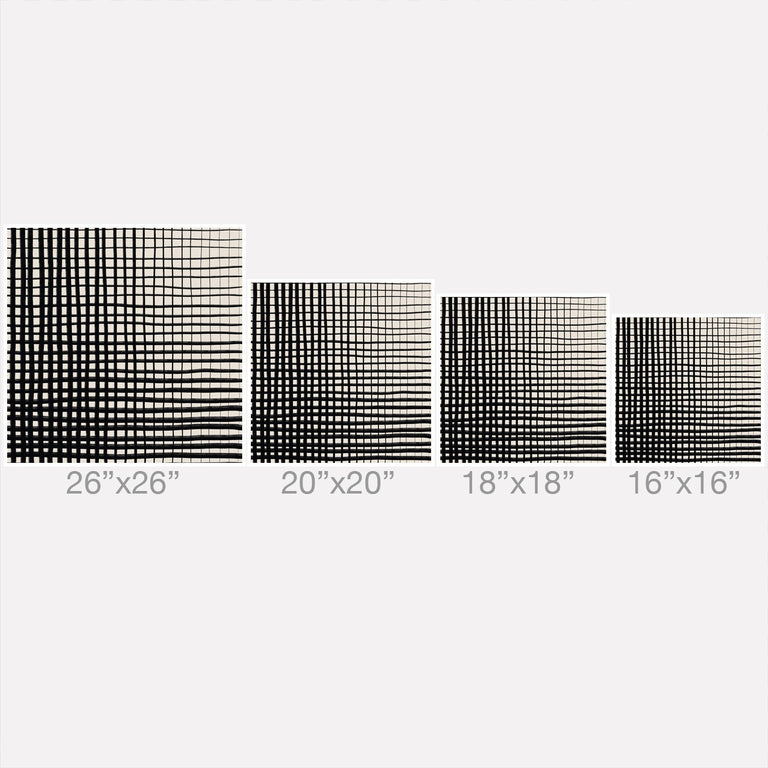 HAND DRAWN GRID THROW PILLOW