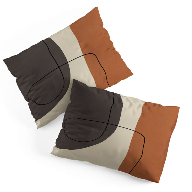 MODERN ABSTRACT SHAPES II PILLOW SHAMS