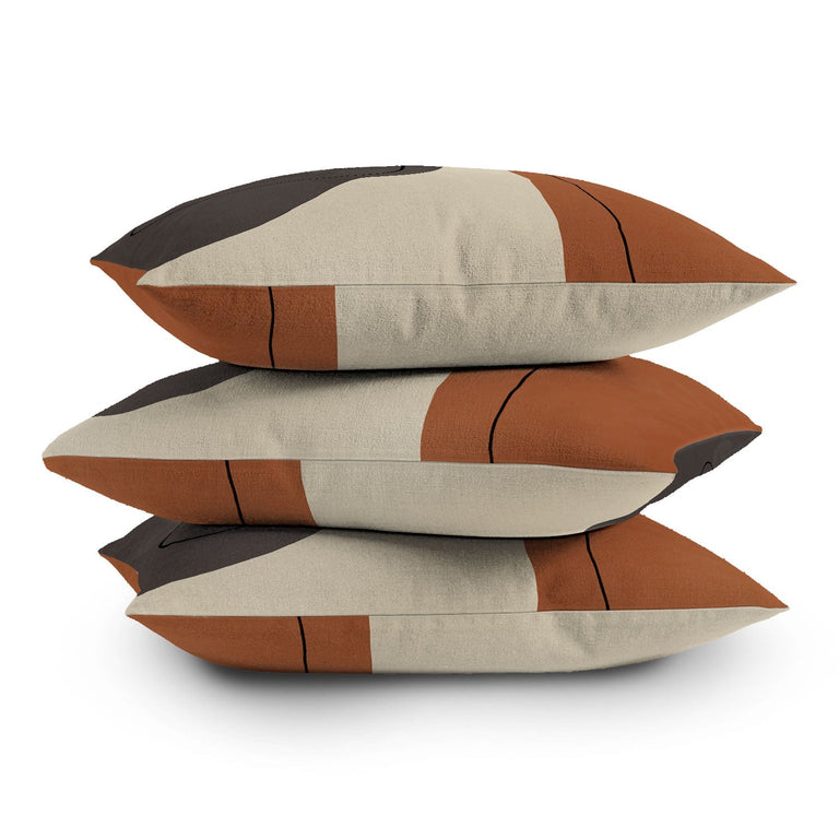 MODERN ABSTRACT SHAPES II THROW PILLOW