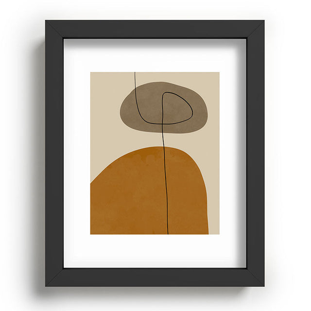 Organic Abstract ShapesII Recessed Framing Rectangle