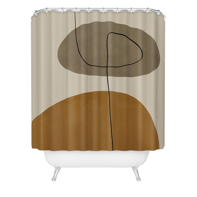 ALISA GALITSYNA ORGANIC ABSTRACT SHAPESII SHOWER CURTAIN