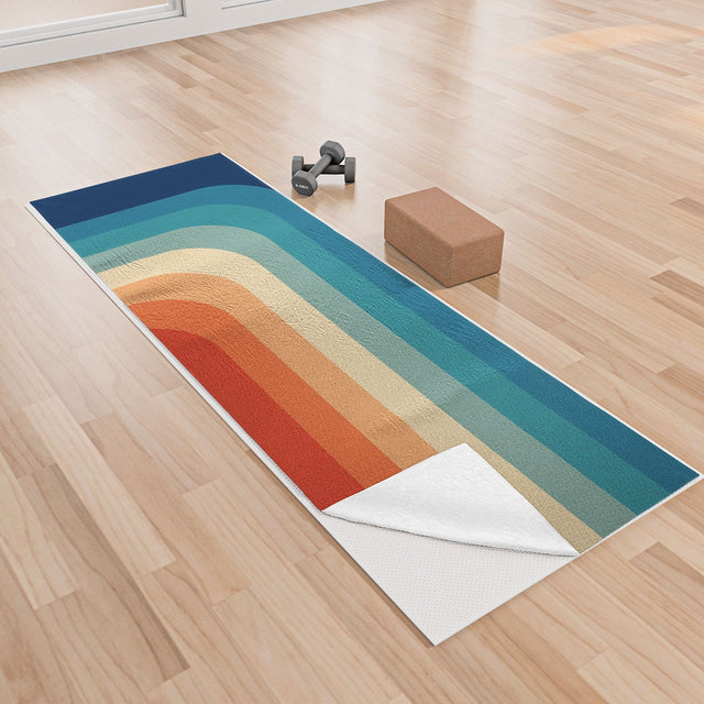 Retro 70s Color Palette III Yoga Towel