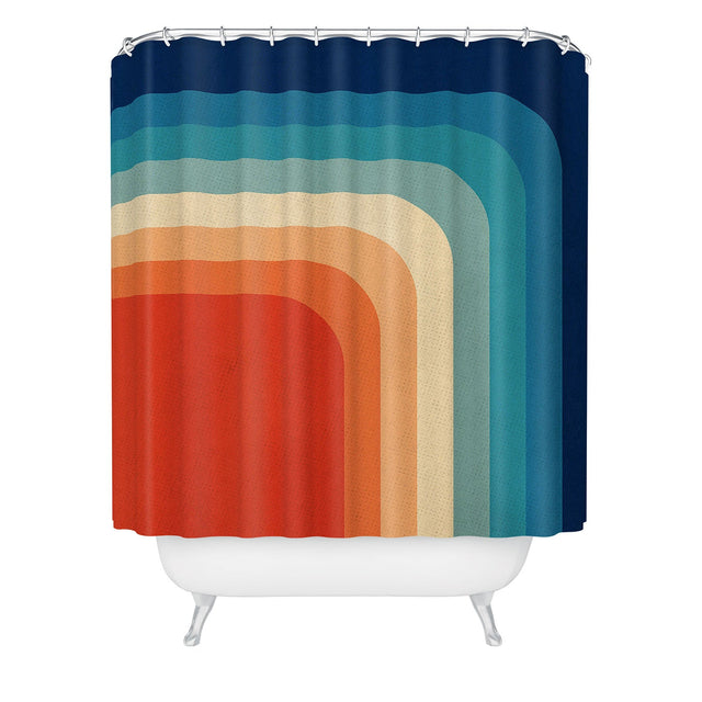 ALISA GALITSYNA RETRO 70S COLOR PALETTE III SHOWER CURTAIN