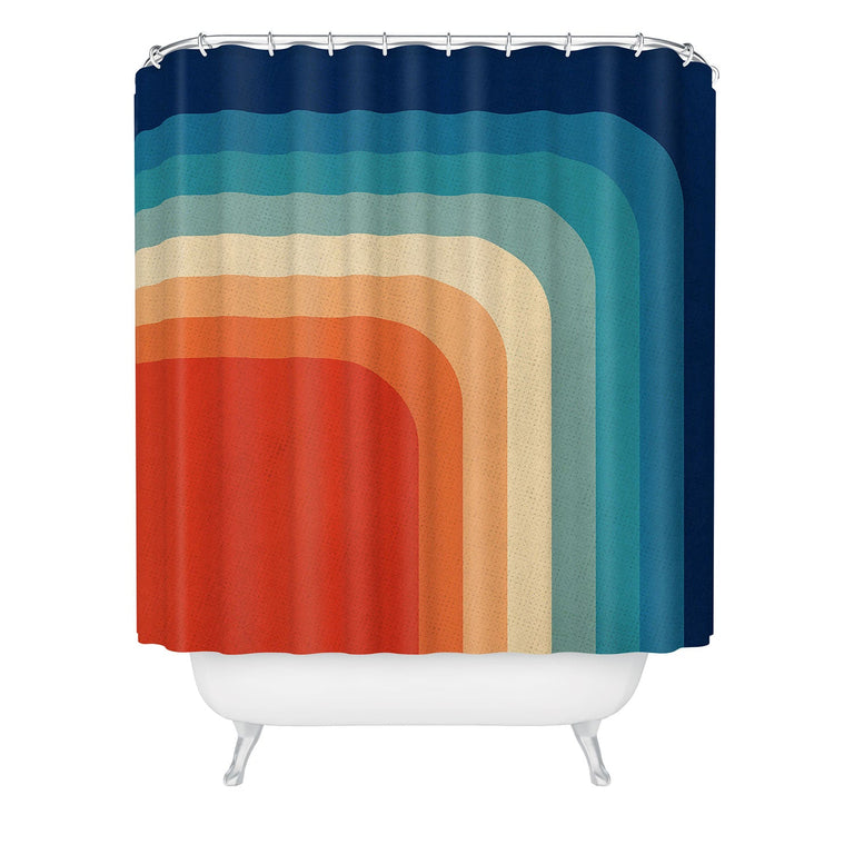 ALISA GALITSYNA RETRO 70S COLOR PALETTE III SHOWER CURTAIN